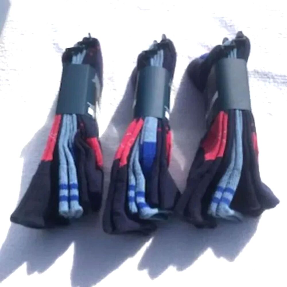 Size: 6-12 Dress Socks . (9) Pairs . Sleeves Assorted Colors . [3} Sleeve Bundle